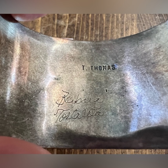 Rare Vintage Navajo & Hopi Silver and Turquoise Bracelet - Picture 5 of 6